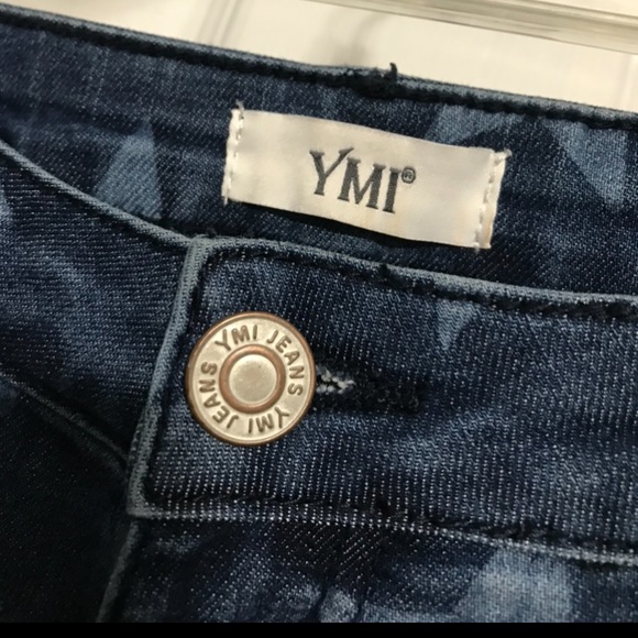 Denim Bell Bottoms w/ Stars - Picture 3 of 3